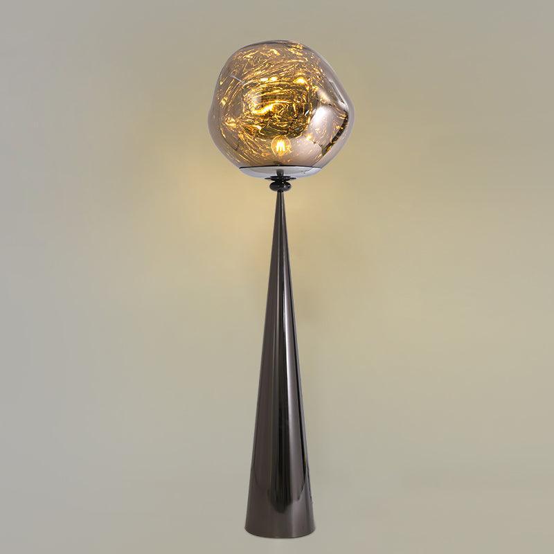 Cone Lava Floor Lamp ? 13.8″ x H 57.1″ / Dia 35cm x H 145cm / Black + Smoky gray / US plug Floor lamp