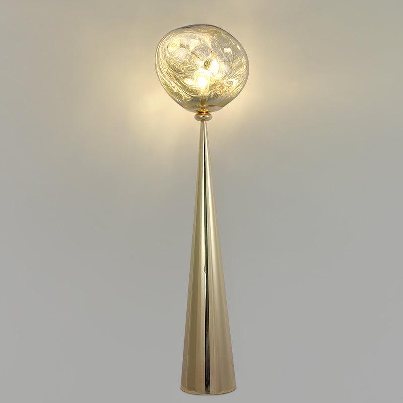 Cone Lava Floor Lamp ? 13.8″ x H 57.1″ / Dia 35cm x H 145cm / Gold / US plug Floor lamp