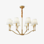 Meridian Mid Century Brass Chandelier Chandelier