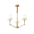 Meridian Mid Century Brass Chandelier 3 Heads ? 23.6″ x H 19.7″ / Dia 60cm x H 50cm / Brass & White Chandelier
