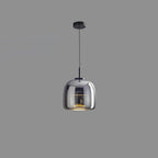 Metro Sphere Glass Pendant Lamp ? 10.2″ x H 9.8’’ / Dia 26cm x H 25cm / Black & Smoke grey / Warm Light Pendant light