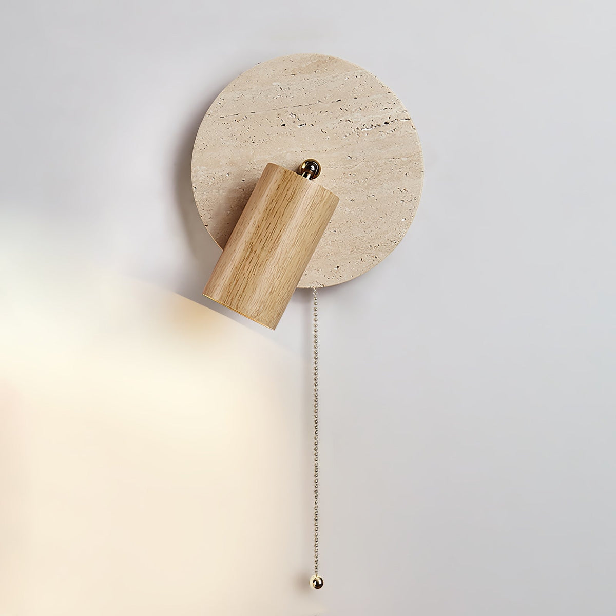 Miadi Wall Lamp ? 7″ x H 3.9″ / Dia 18cm x H 10cm / Wood Color / 1 Piece Wall lamp