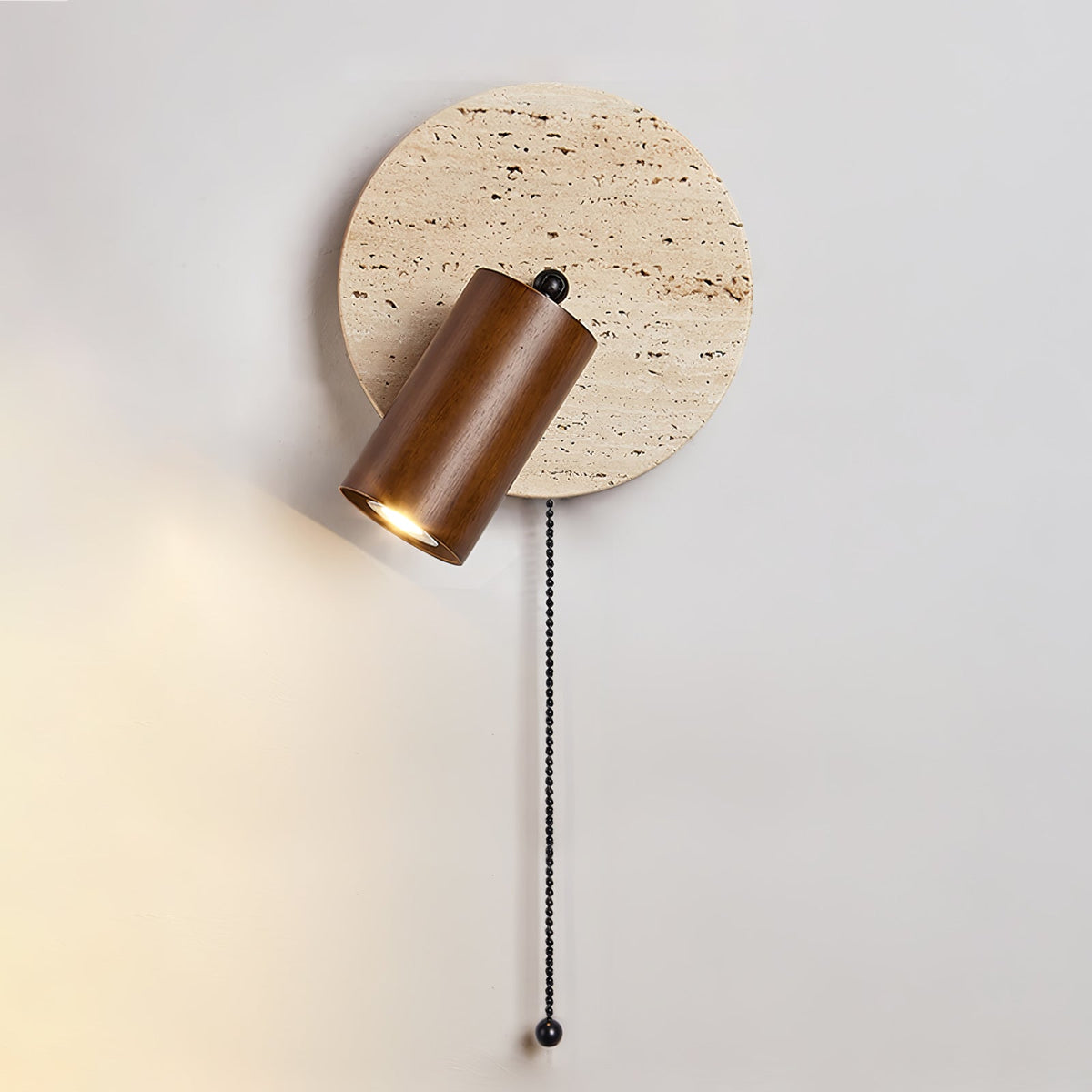 Miadi Wall Lamp ? 7″ x H 3.9″ / Dia 18cm x H 10cm / Walnut Color / 1 Piece Wall lamp