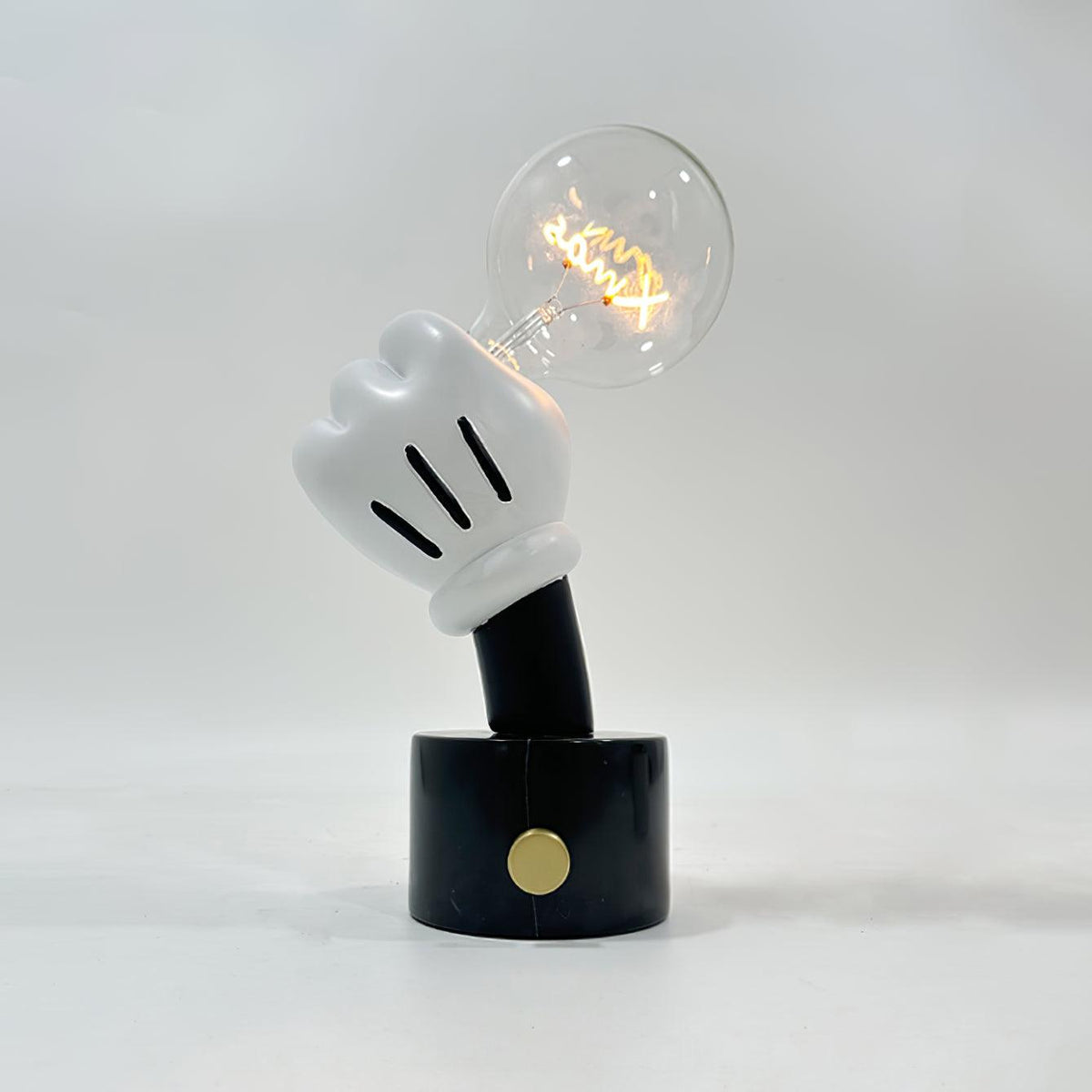 Very Nice Table Lamp Model B ∅ 9″ x H 15″ / Dia 23cm x H 38cm / Black Marble & Clear / US plug Table lamp