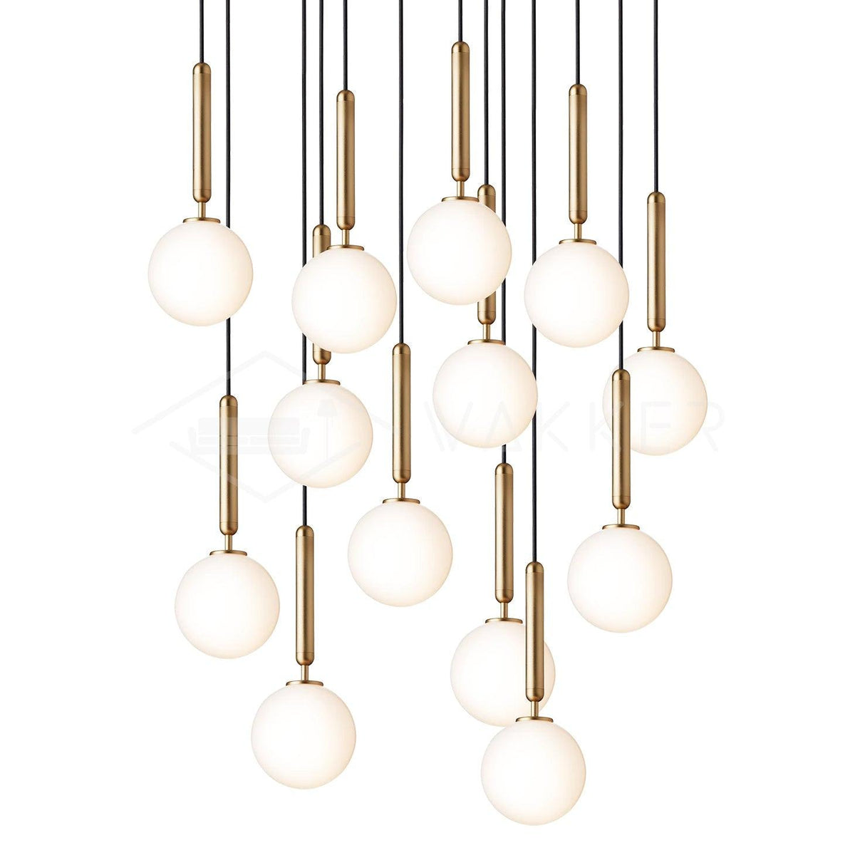 Miira Brass Pendant Light 13heads ? 23.6″ x H 78.7″ / Dia 60cm x H 200cm / Brass / White Pendant light