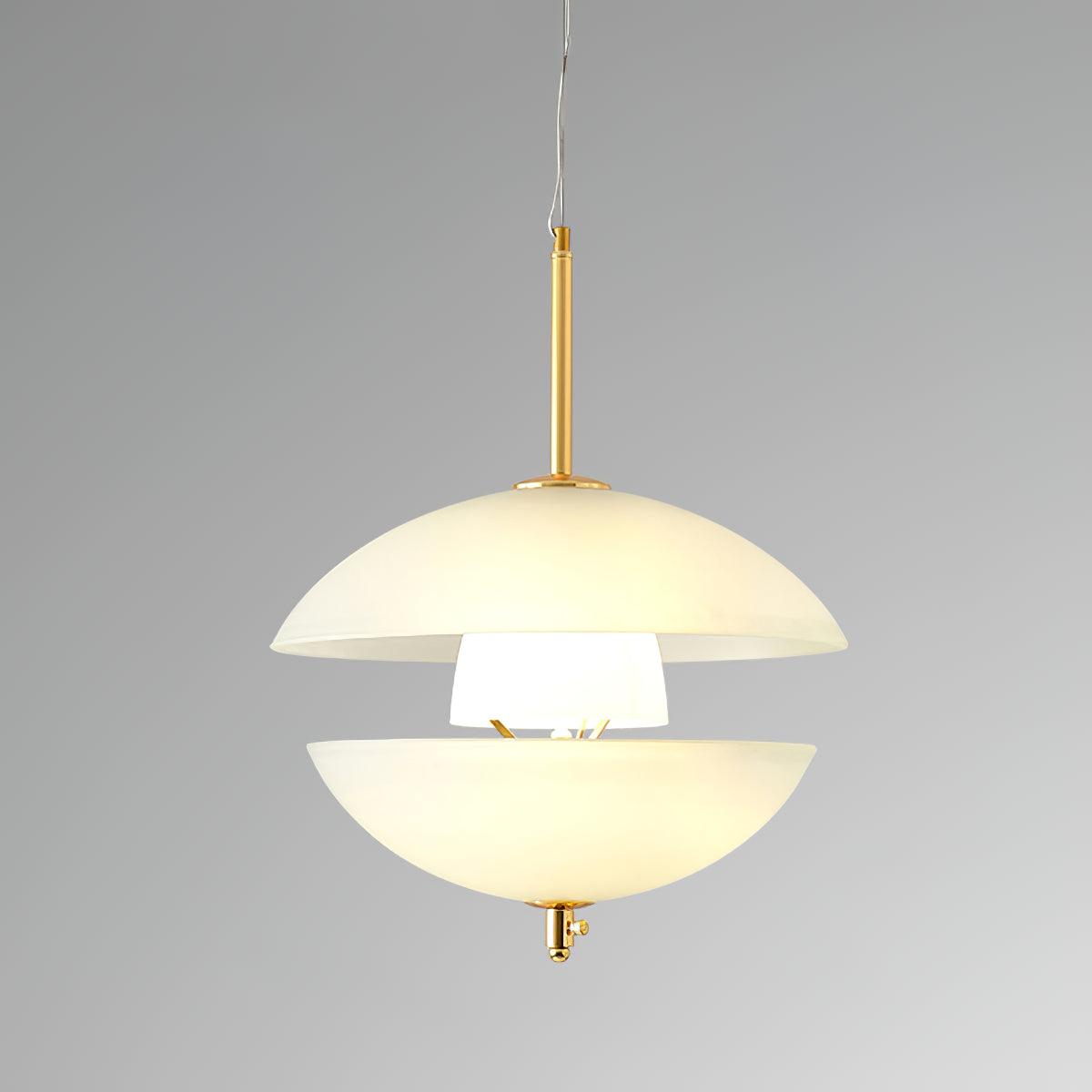 Miller Shell Pendant Light ∅ 15.7″ x H 19.7″ / Dia 40cm x H 50cm / Gold & White Pendant light