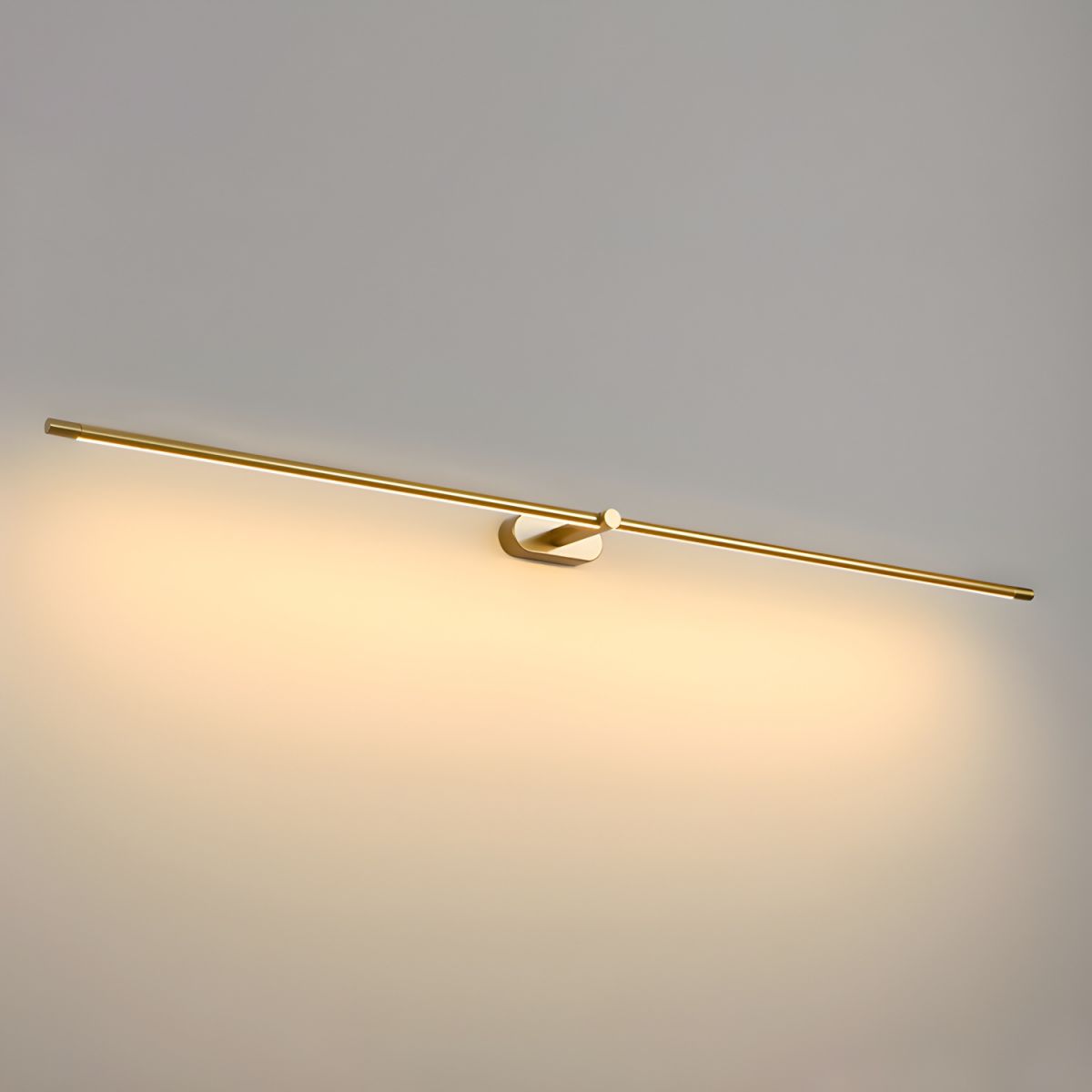 Minimalist Linear Wall Lamp ? 27″ x H 2″ / Gold & Warm Light / Single Wall lamp