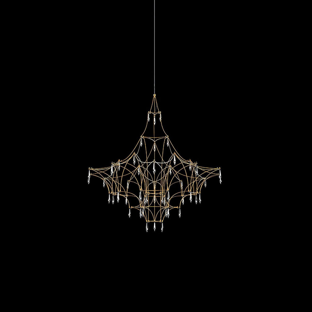 Mira Chandeliers ? 23.6″ x H 23.6″ / Dia 60cm x H 60cm / Gold / Warm White Chandelier