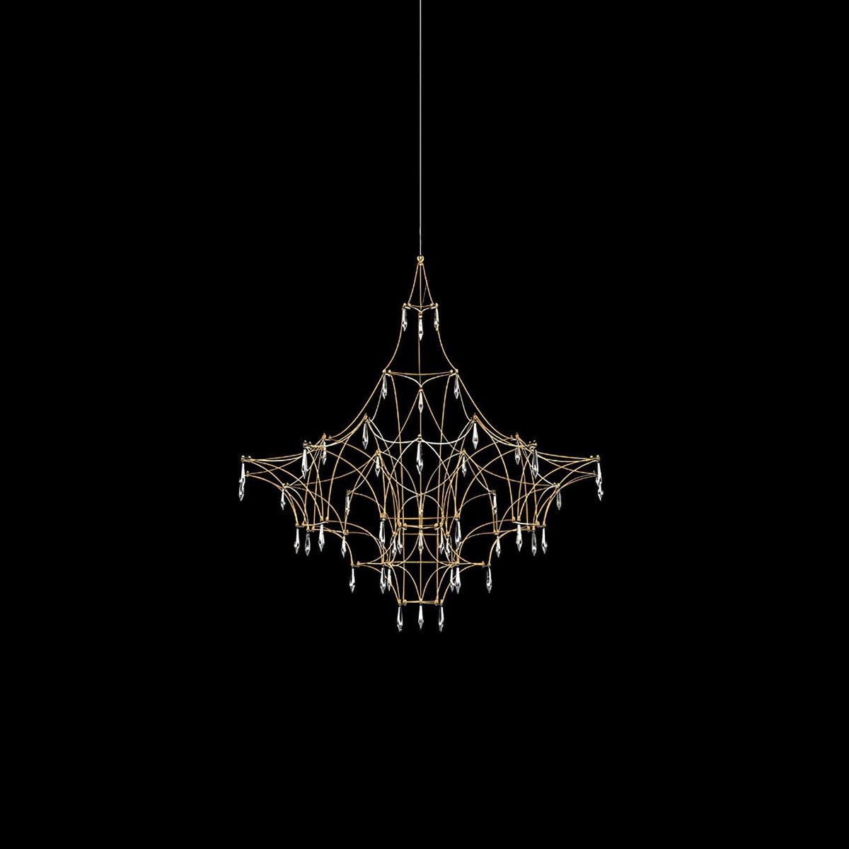 Mira Chandeliers ? 23.6″ x H 23.6″ / Dia 60cm x H 60cm / Gold / Warm White Chandelier
