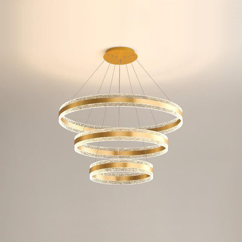 Modern Circle LED Chandelier Three Layers ? 19.7″ + ? 23.6″ + ? 31.5″ x H 47.2″ / Dia 40cm + Dia 60cm + Dia 80cm x H