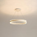Modern Circle LED Chandelier Single Layer ? 19.7 x H 47.2″ / Dia 50cm x H 120cm / White / Three-color changing light
