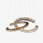 Modern Crystal Double C Chandelier Chandelier