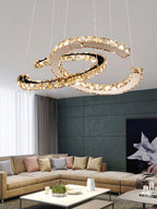 Modern Crystal Double C Chandelier Chandelier