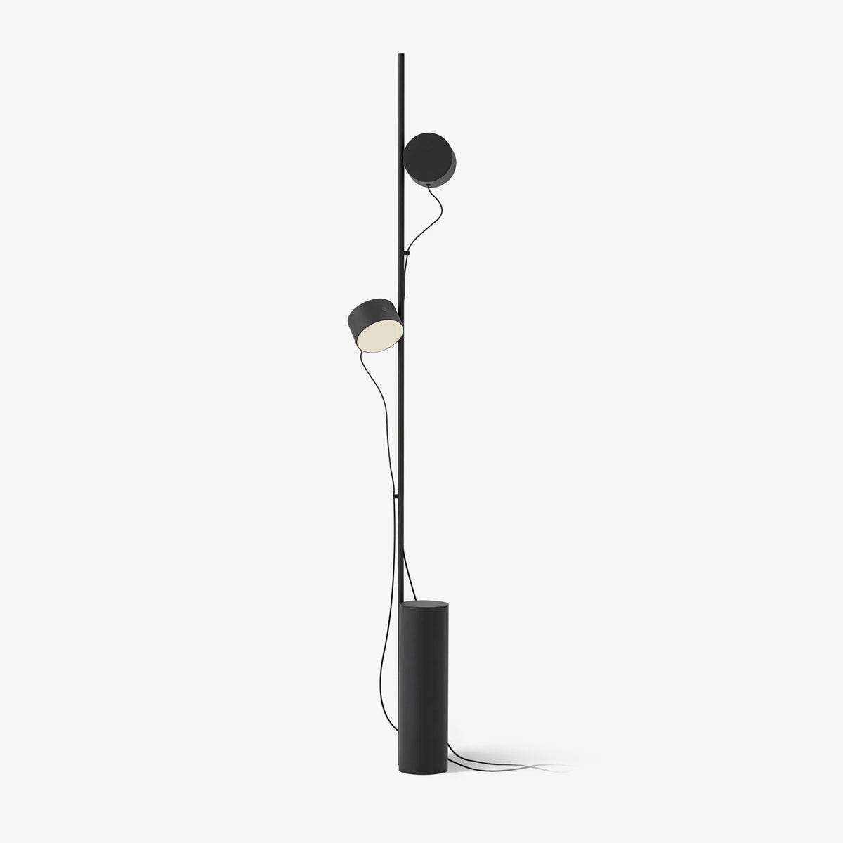 Modern LED Art Floor Lamp ∅ 8.3″ x H 54″ / Dia 21cm x H 136cm / Black / Neutral light Floor lamp