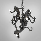 Monkey Chandelier ? 31.4″ x H 31.4″/ Dia 80cm x H 80cm / Black Chandelier