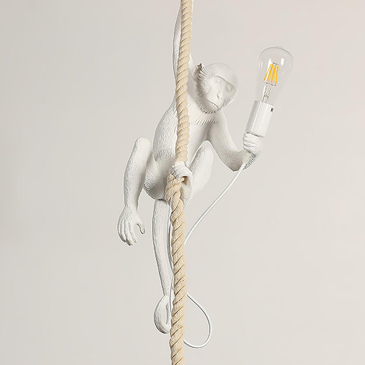 Monkey Pendant Lamp L 11.8″ x H 27.6″ / L 30cm x H 70cm / White Pendant light