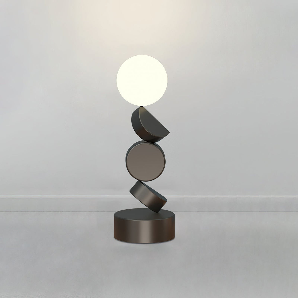 Monolith Cube Floor Lamp ? 11.8″ x H 35.4″ / Black & White / US Plug Floor lamp
