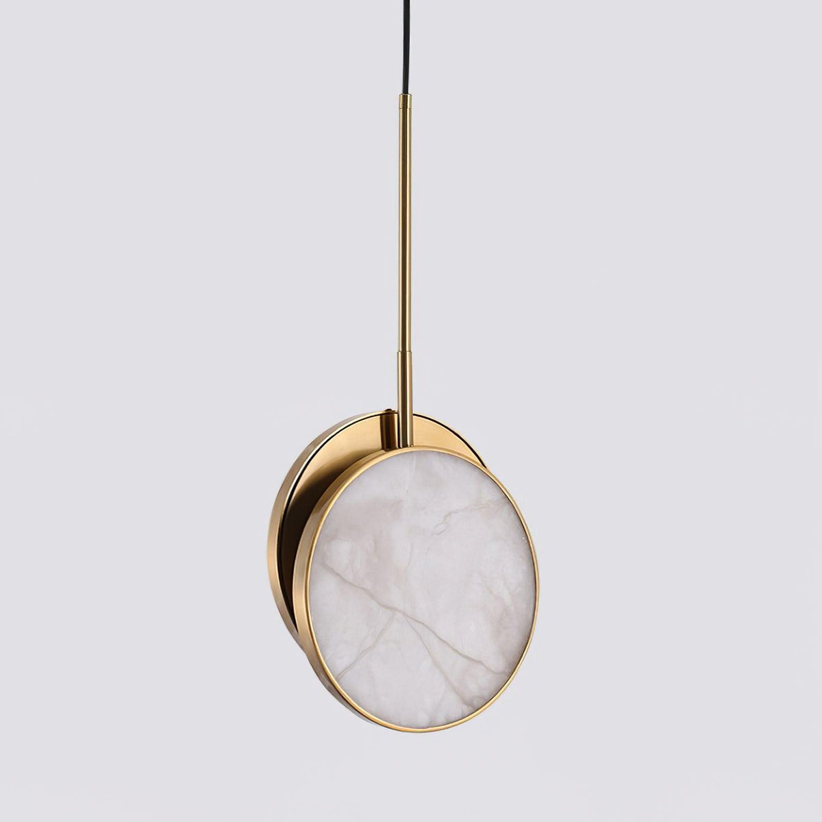 Moonshade Pendant Light ∅ 8.7″ x H 19.7″ / Dia 22cm x H 50cm / Brass + White Pendant light