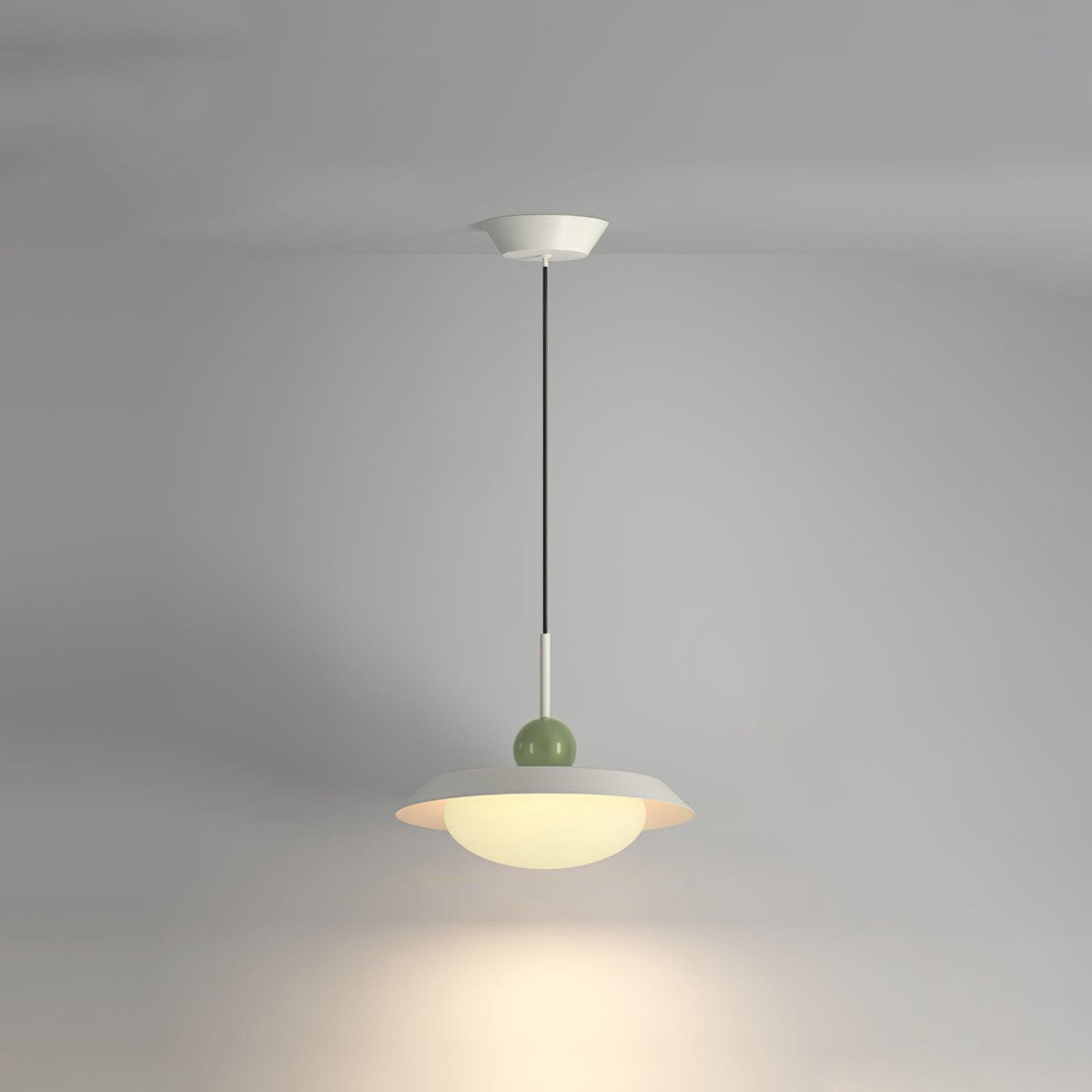 Morandi Layered Pendant Lamp 1 layer ? 15.7″ x H 8.7″ / Dia 40cm x H 22cm / White / Three-Color Changing Light Pendant