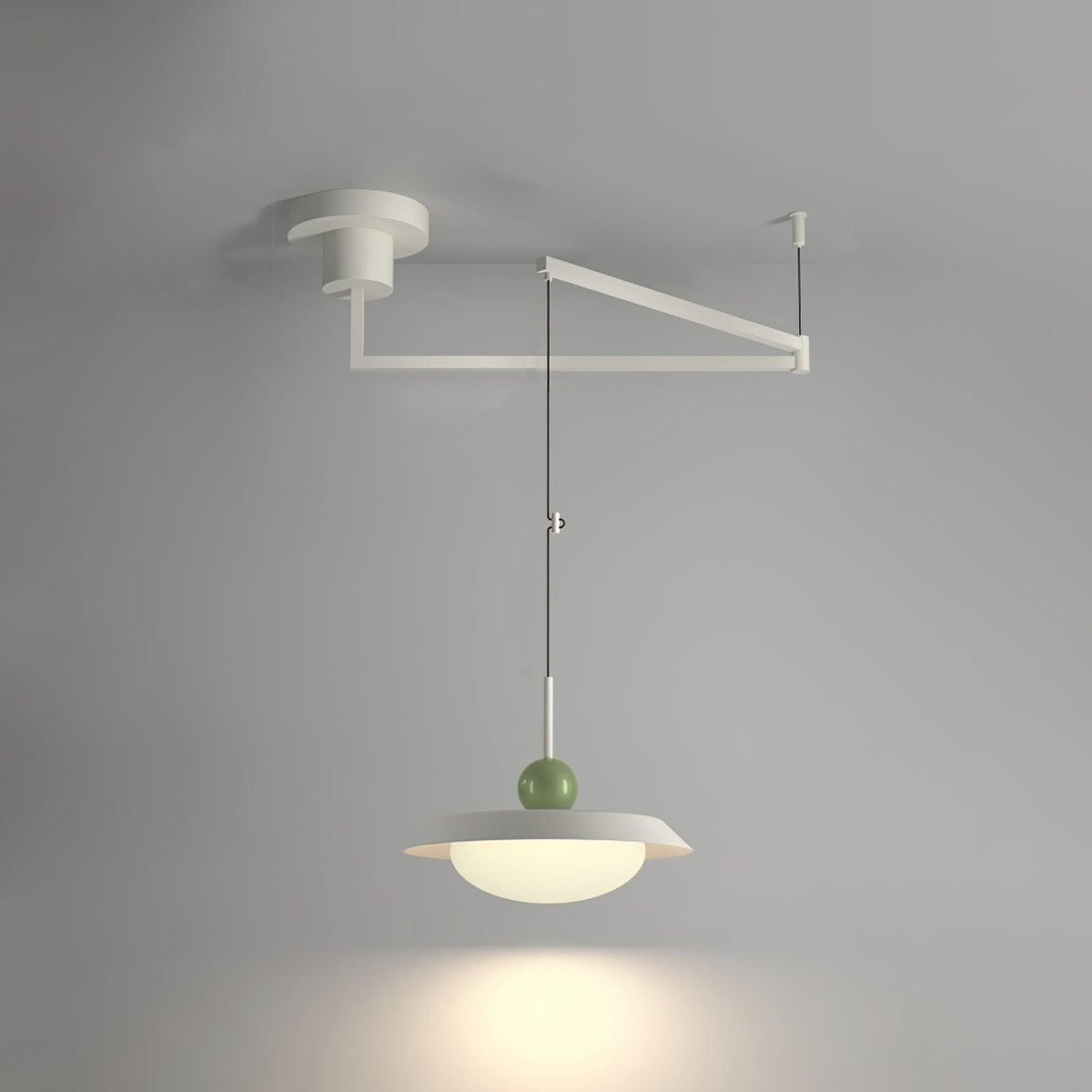 Morandi Layered Pendant Lamp 1 layer L 39.4″ x ? 15.7″ x H 8.7″ / L 100cm x Dia 40cm x H 22cm / White / Three-Color
