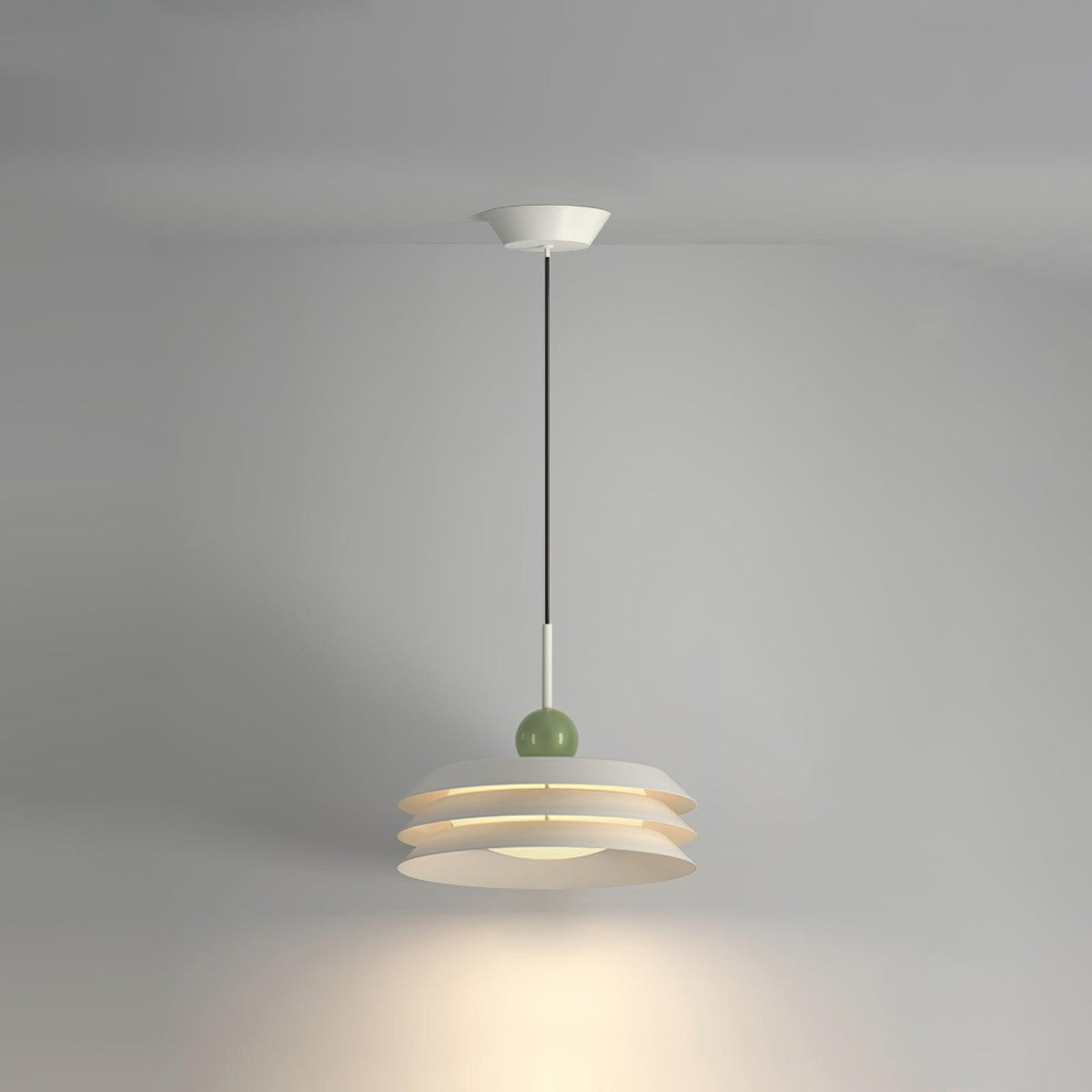 Morandi Layered Pendant Lamp 3 layers ? 15.7″ x H 9.1″ / Dia 40cm x H 23cm / White / Three-Color Changing Light Pendant