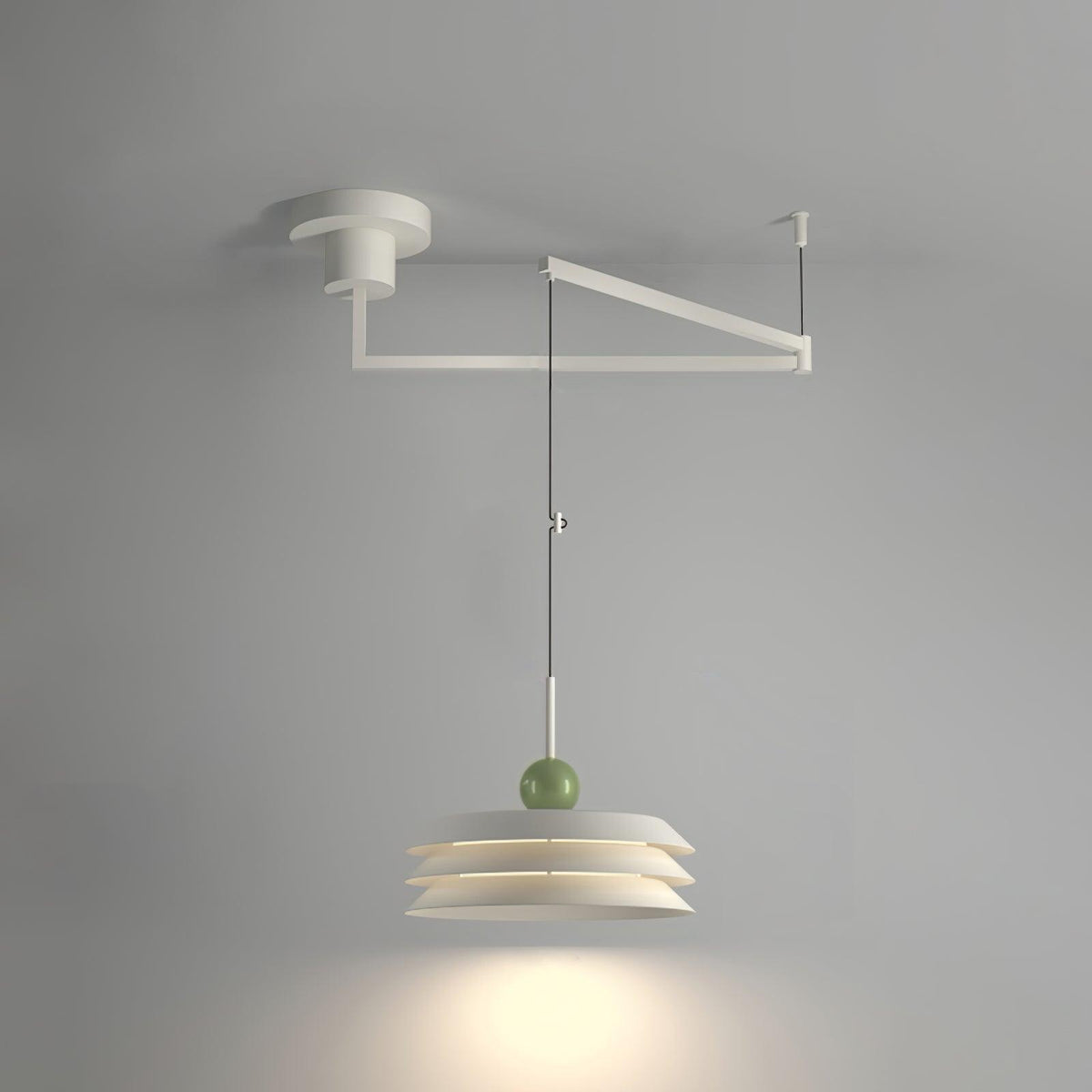 Morandi Layered Pendant Lamp 3 layers L 39.4″ x ? 15.7″ x H 9.1″ / L 100cm x Dia 40cm x H 23cm / White / Three-Color