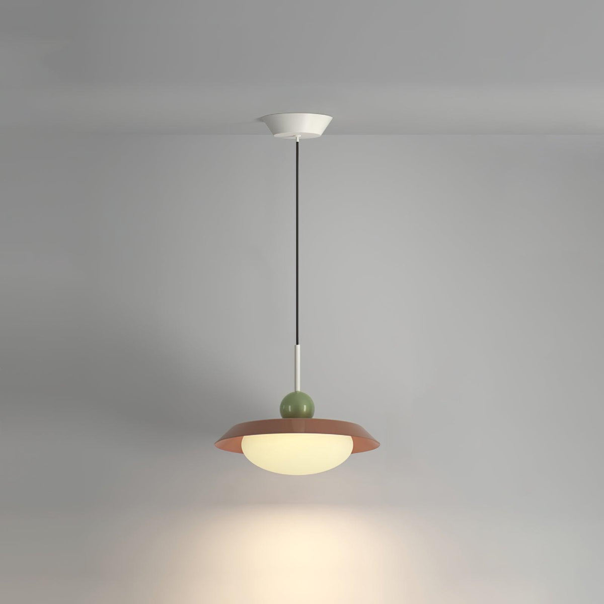Morandi Layered Pendant Lamp 1 layer ? 15.7″ x H 8.7″ / Dia 40cm x H 22cm / Red / Three-Color Changing Light Pendant