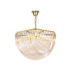 Trevi Murano Chandelier ? 19.7″ x H 15.7″ / Dia 50cm x H 40cm / Gold & Clear Chandelier