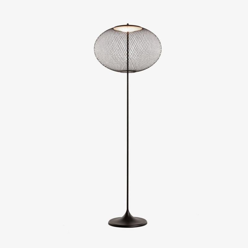 Metallic Meshwork Floor Lamp ? 19.7″ x H 72.8″ / Dia 50cm x H 185cm / Black / Warm Light Floor lamp