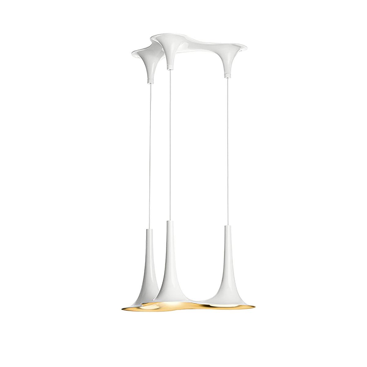 Nafir Pendant Light 3 Heads ∅ 19.7″ x W 15.7″ x H 11.8″ / Dia 50cm x W 40cm x H 30cm / White & Gold Pendant light