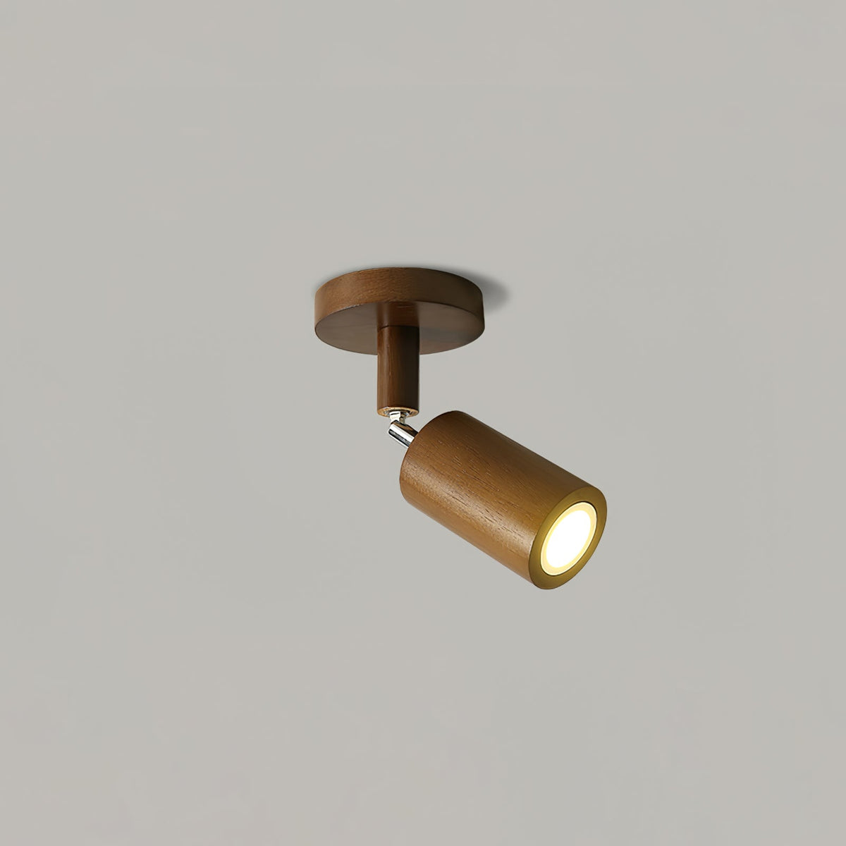 Natural Wood Beam Spotlight Light 1 head ? 2.8″ x H 6.7″ / Walnut Color Ceiling lamp