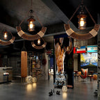 Nautical Industrial Style Wooden Chandelier Chandelier