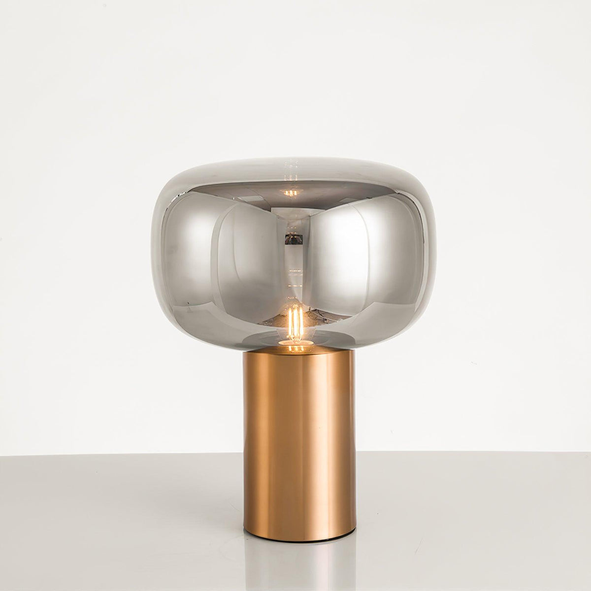 Noak Table Lamp ∅ 11.8″ x H 16.1″/ Dia 30cm x H 41cm / Gold & Smoke Gray / US plug Table lamp