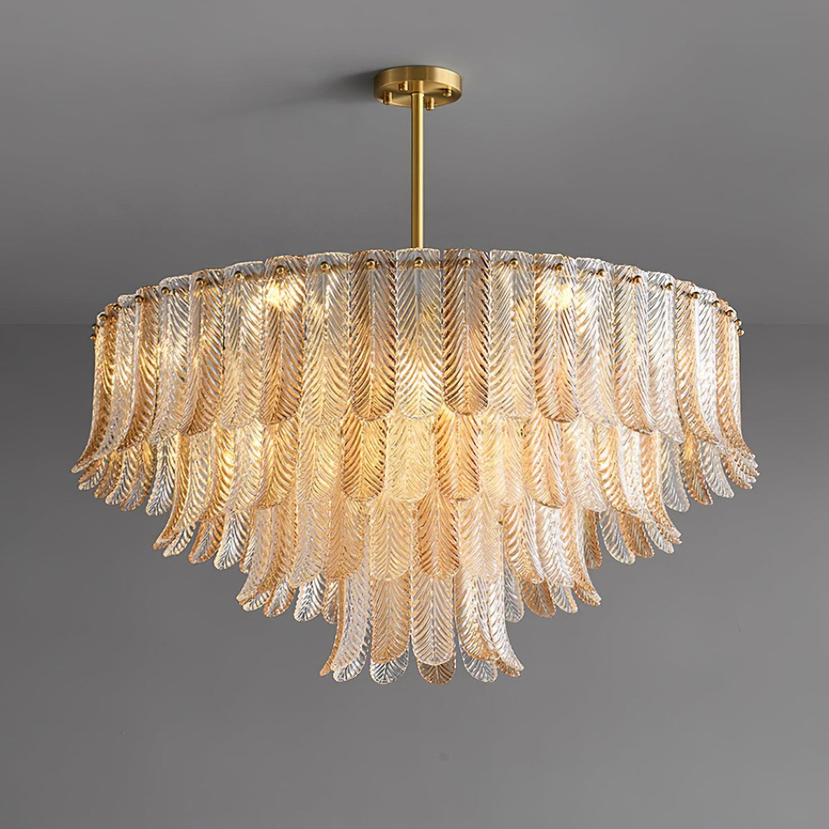 Nobelium Tribeca Chandelier ? 31.4″ x H 20″ / Dia 80cm x H 51cm / Brass & Amber Chandelier
