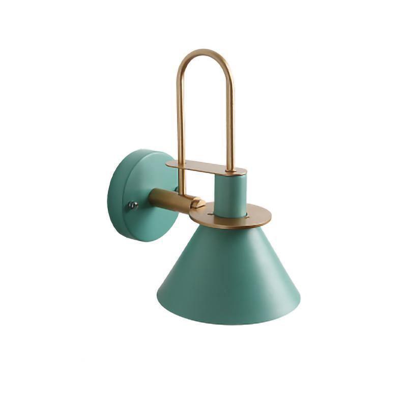 Nordic Metal Wall Sconce ? 9.4″ x H 12.2″ / Dia 24cm x H 31cm / Green Wall lamp