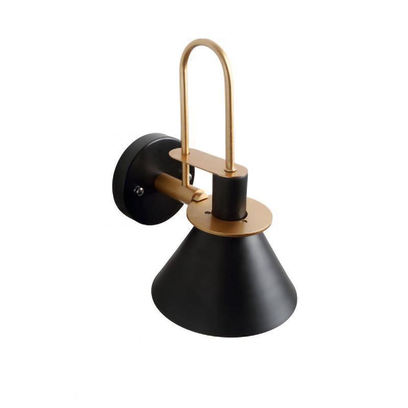Nordic Metal Wall Sconce ? 9.4″ x H 12.2″ / Dia 24cm x H 31cm / Black Wall lamp