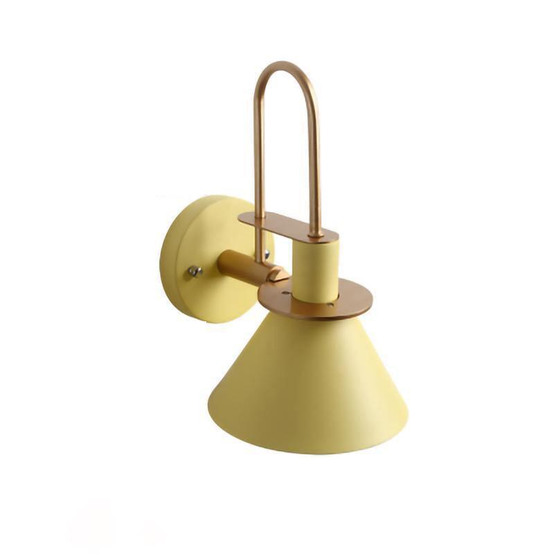 Nordic Metal Wall Sconce ? 9.4″ x H 12.2″ / Dia 24cm x H 31cm / Yellow Wall lamp