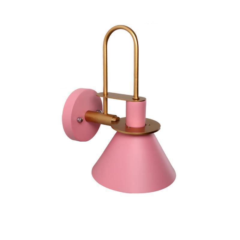 Nordic Metal Wall Sconce ? 9.4″ x H 12.2″ / Dia 24cm x H 31cm / Pink Wall lamp