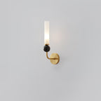 Marble Vertical Wall Lamp Model A ? 3.9″ x H 14.2″ / ? 10cm x H 36cm / Brass & White Wall lamp