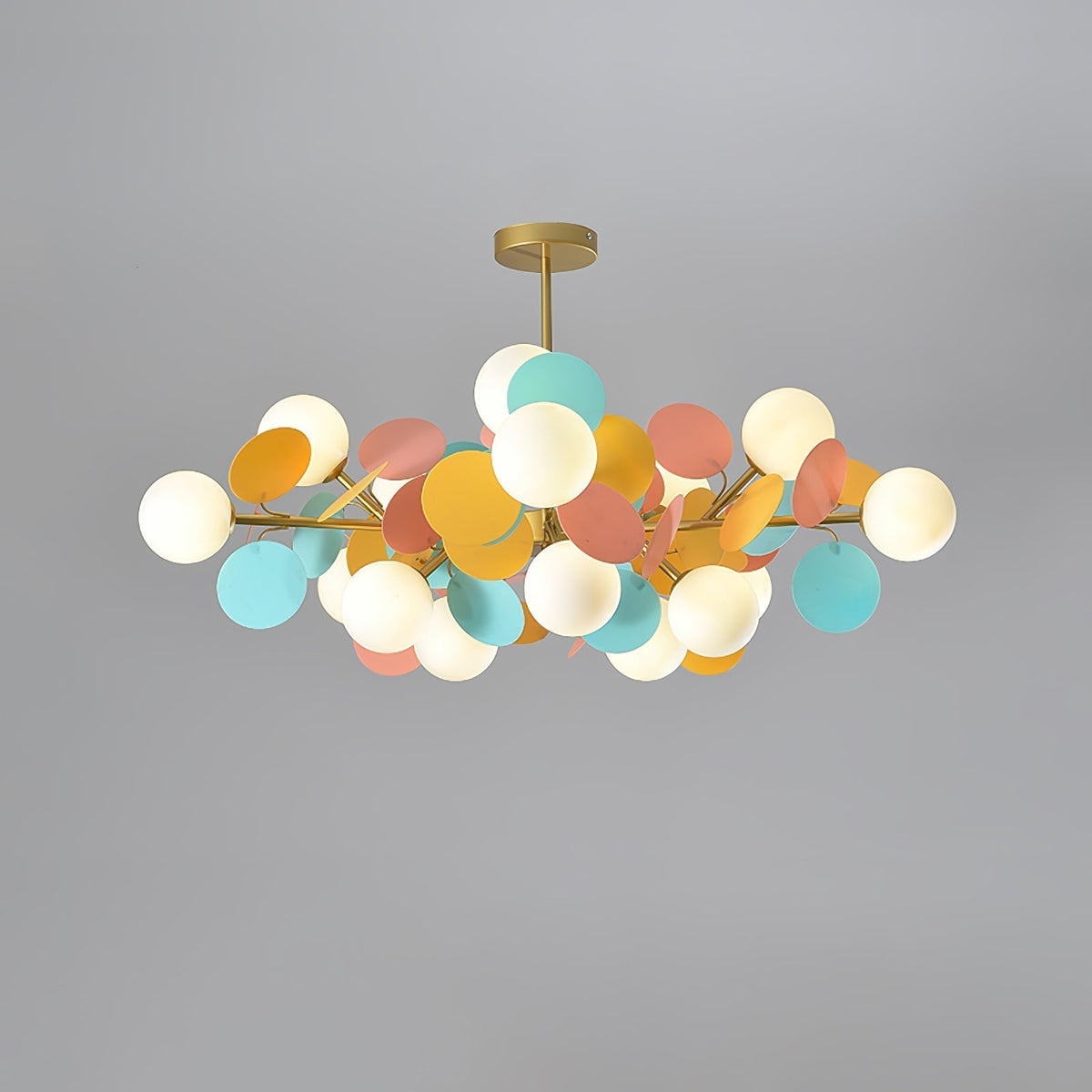 Off White Tree Chandelier 15 heads ? 35.4″ x H 11.8″ / Dia 90cm x H 30cm / Gold & Colorful Chandelier