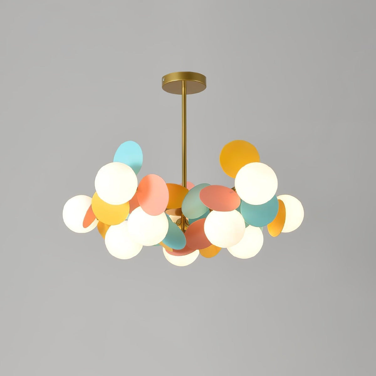 Off White Tree Chandelier 10 heads ? 26.4″ x H 10.4″ / Dia 67cm x H 26.5cm / Gold & Colorful Chandelier