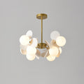 Off White Tree Chandelier 8 heads ? 23.6″ x H 10.4″ / Dia 60cm x H 26.5cm / Gold & White Chandelier