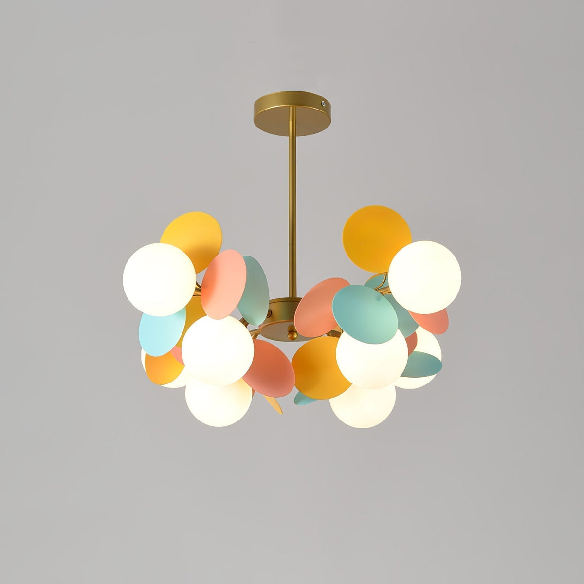 Off White Tree Chandelier 8 heads ? 23.6″ x H 10.4″ / Dia 60cm x H 26.5cm / Gold & Colorful Chandelier