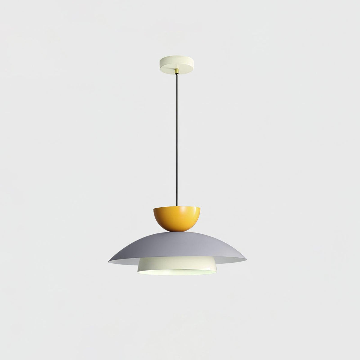 Olemi Pendant Lamp ? 13.8″ x H 6.9″ / Dia 35cm x H 16cm / Grey & White / Three-Color Changing Light Pendant light