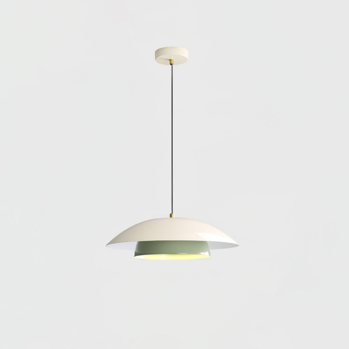 Olemi Pendant Lamp ? 13.8″ x H 3.9″ / Dia 35cm x H 10cm / White & Green / Three-Color Changing Light Pendant light