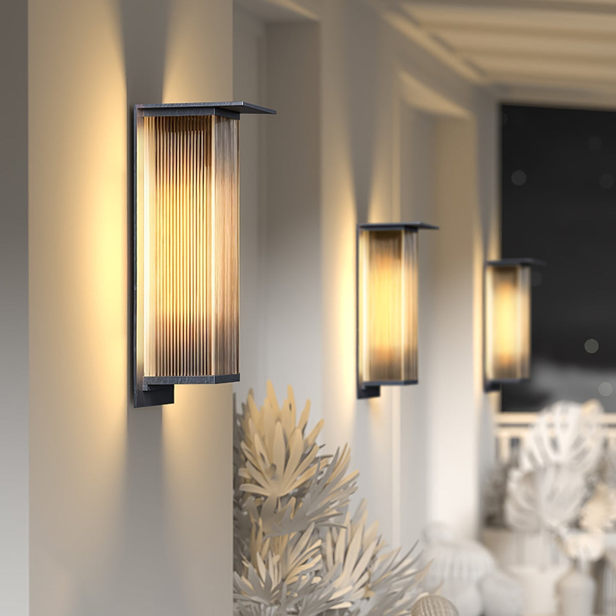 Oleron Box Outdoor Solar Wall Lamp Outdoor Lighting