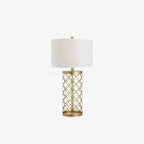 Openwork Metal Table Lamp ? 13.4″ x H 21.7″ / Dia 34cm x 55cm / Gold + White / US Plug Table lamp