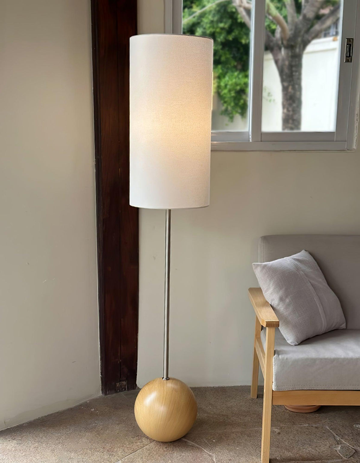 Orbis Wooden Sphere Floor Lamp Floor lamp