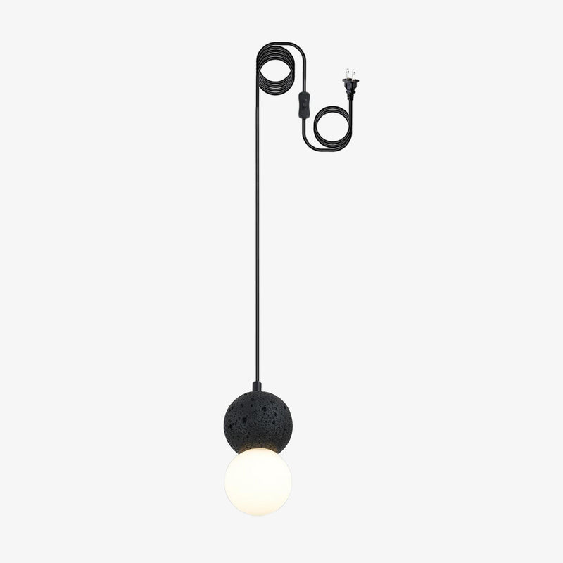 Origo Pendant Swag Lamp ? 4.7″ x H 9.8″ / Dia 12cm x H 25cm / Black & White / US Plug Pendant light