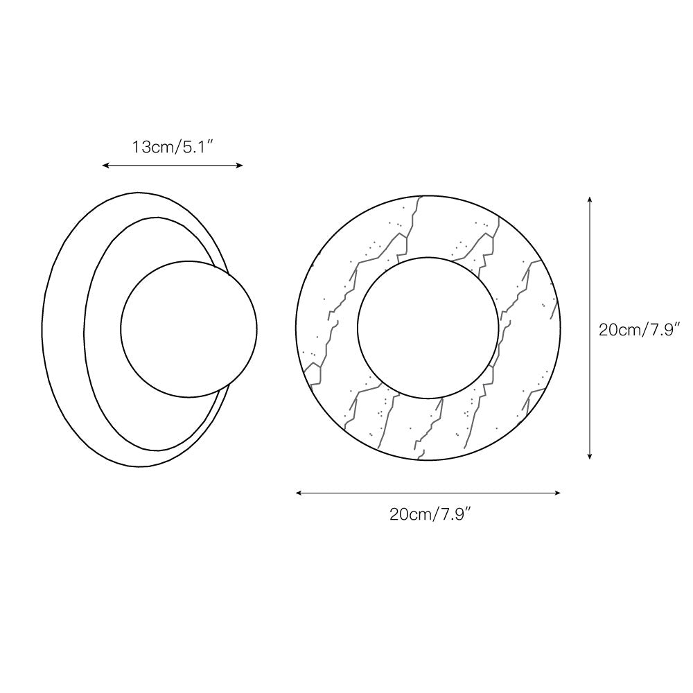 Orli Travertine Marble Sconce